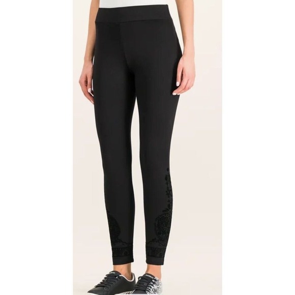NEW! Desigual Glen Wmns Black Leggings Paisley Sparkle Detail US Size Small $96 - Picture 3 of 16